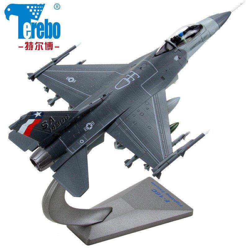 特尔博 1:72F16C战斗机模型合金F-16D美国飞