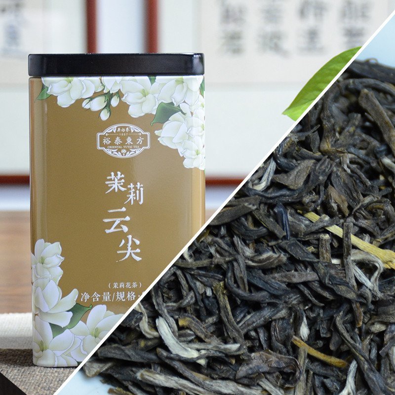 吴裕泰 茶叶 茉莉花茶 茉莉云尖210g罐装