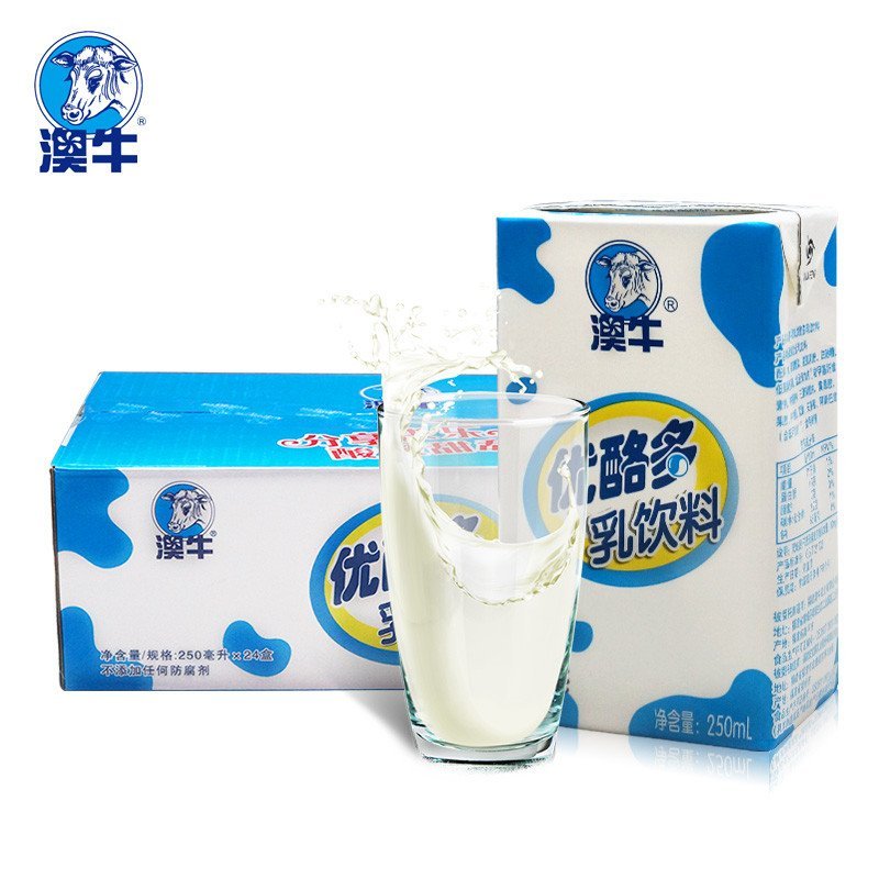 澳牛原味优酪多含乳饮料250ml*24盒装 澳牛(A