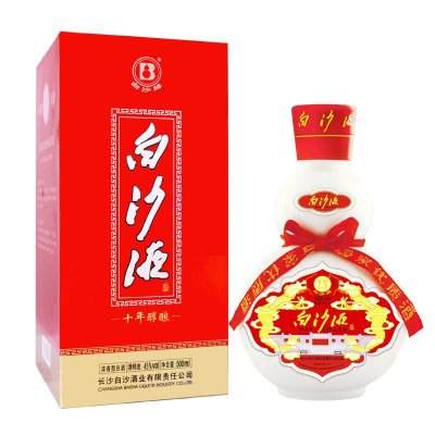 醉仙网 白沙液十年醇酿 45 度浓香型白酒 500 ml单瓶装