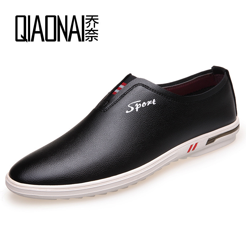 乔奈2017年春季新款男士休闲皮鞋时尚简约套