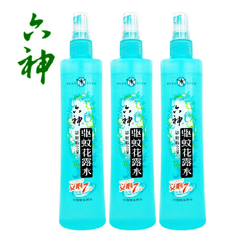 六神 喷雾型 驱蚊花露水 180ml *3瓶装 塑料瓶 不易碎