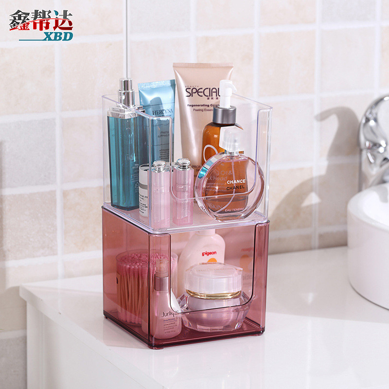 透明化妆品收纳盒塑料简约桌面家用面膜整理盒