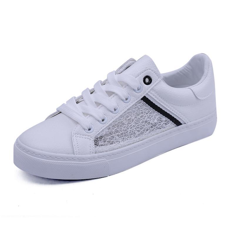 卡慕洛鞋子女生2017夏季新款小白鞋镂空透气