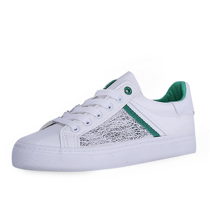 卡慕洛鞋子女生2017夏季新款小白鞋镂空透气