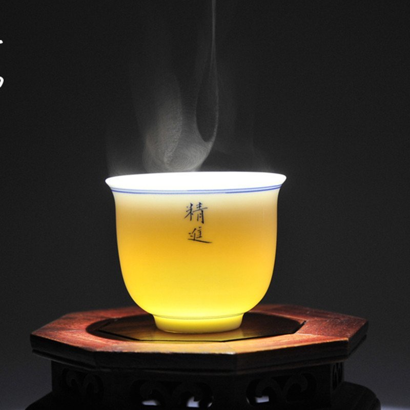 景德镇 青花瓷陶瓷手绘茶具 六度品茗杯 茶杯单杯 小杯子普洱茶泡茶杯