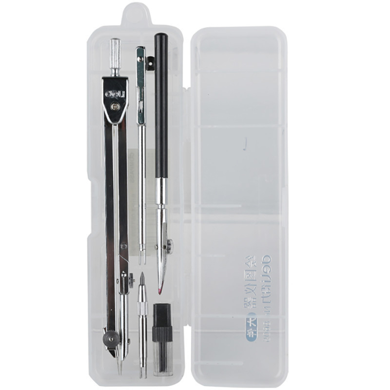 得力8605绘图仪器圆规 六件套测绘用品 绘画圆