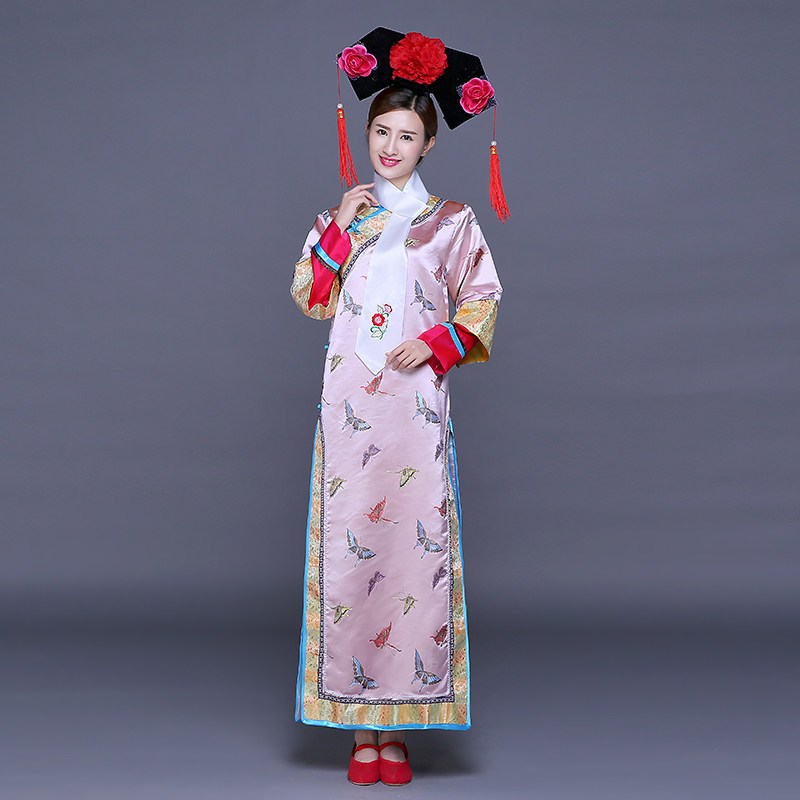 古代清朝还珠格格服装古装格格装演出服女宫廷贵妃格格服满族旗服