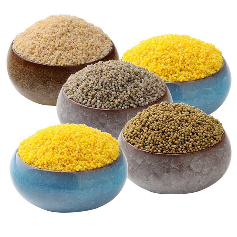 漫山芬芳 有机五色小米杂粮套餐袋装2250g 红谷小米 金苗小米 黑小米