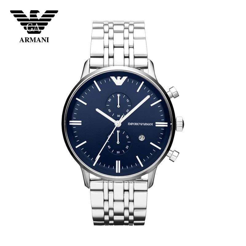 armani阿玛尼手表男表潮流休闲正装表日历款欧美品牌石英腕表男式手表