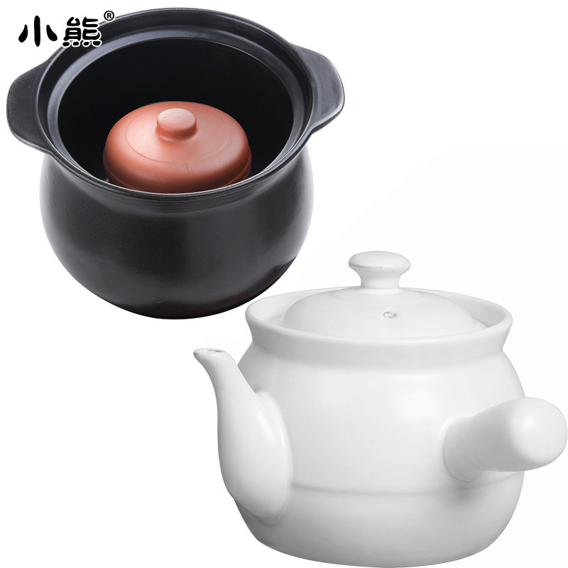 3.5升黑砂锅+炖盅+烧开水煎药陶瓷壶煎药罐熬