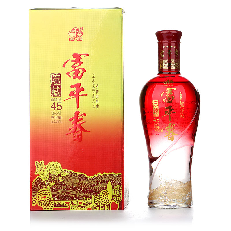 河南白酒富平春 陈藏 45度 500ml*1瓶 浓香型白酒礼盒装 婚庆 宴请 纯