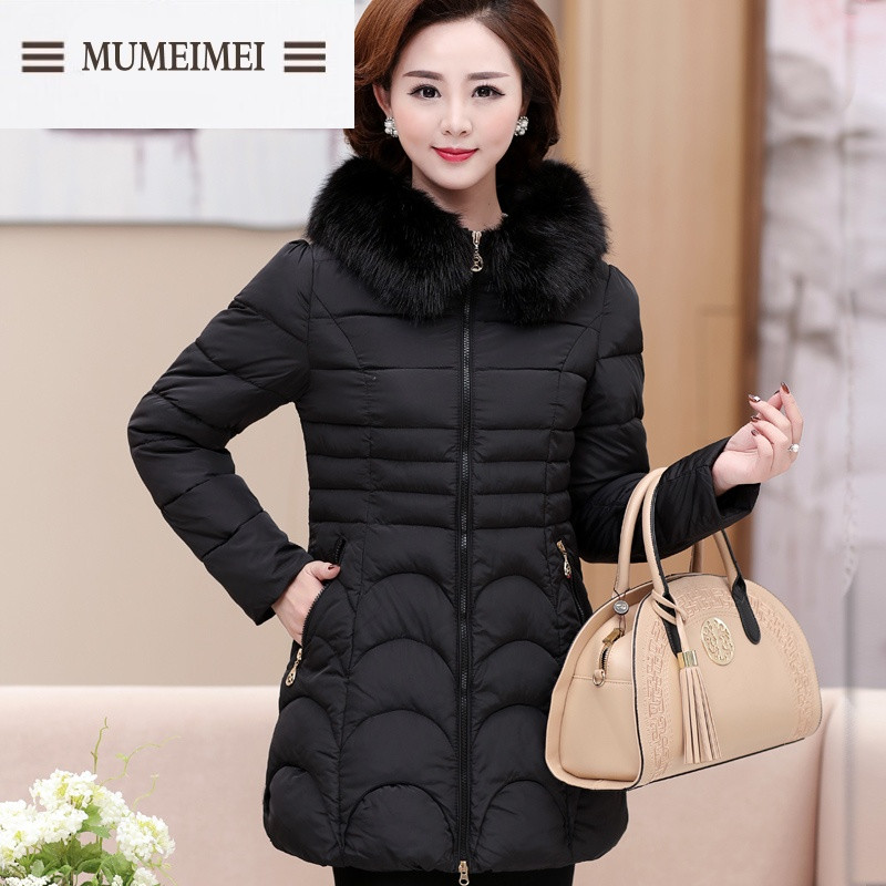 MUM妈妈装棉衣30岁中长款棉服40-50岁中老年