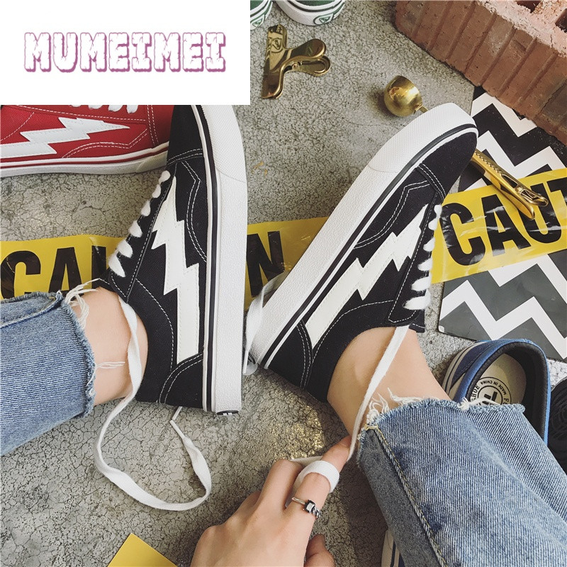 MUMEIMEI2017夏季新款韩版闪电街拍帆布鞋