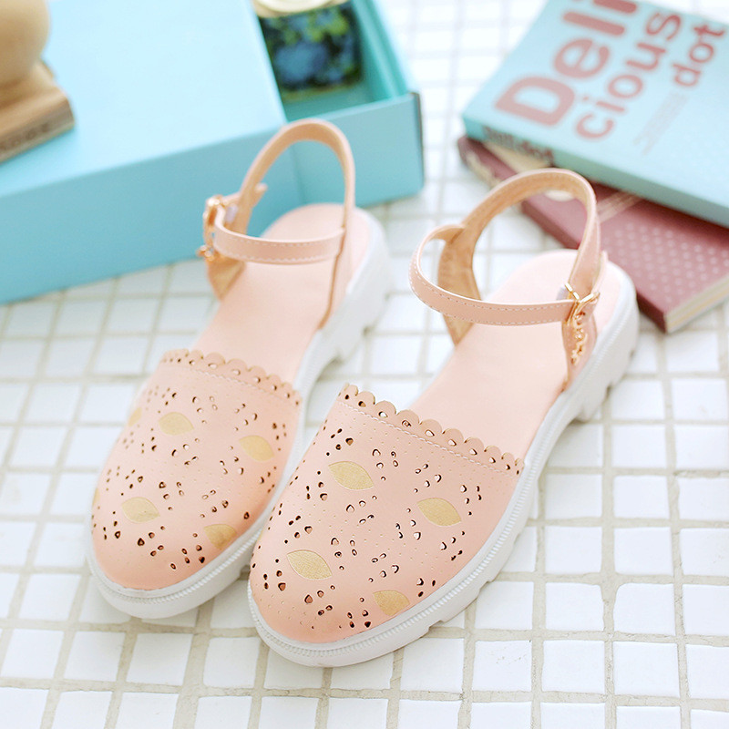 春夏单鞋2017韩版甜美学生平底包头女鞋一字