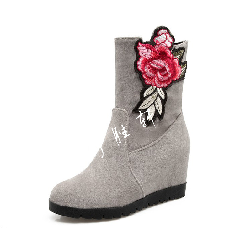 2017秋冬季新款内增高骑士靴女中靴女靴子中