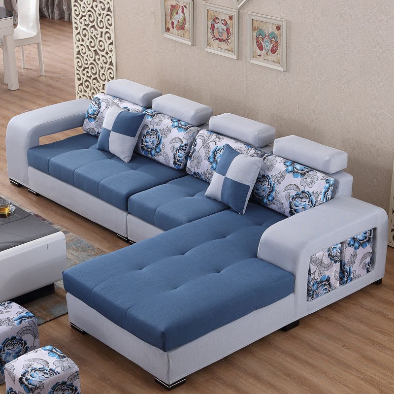 客厅组合沙发 小户型贵妃布艺沙发 简约现代可拆洗家具