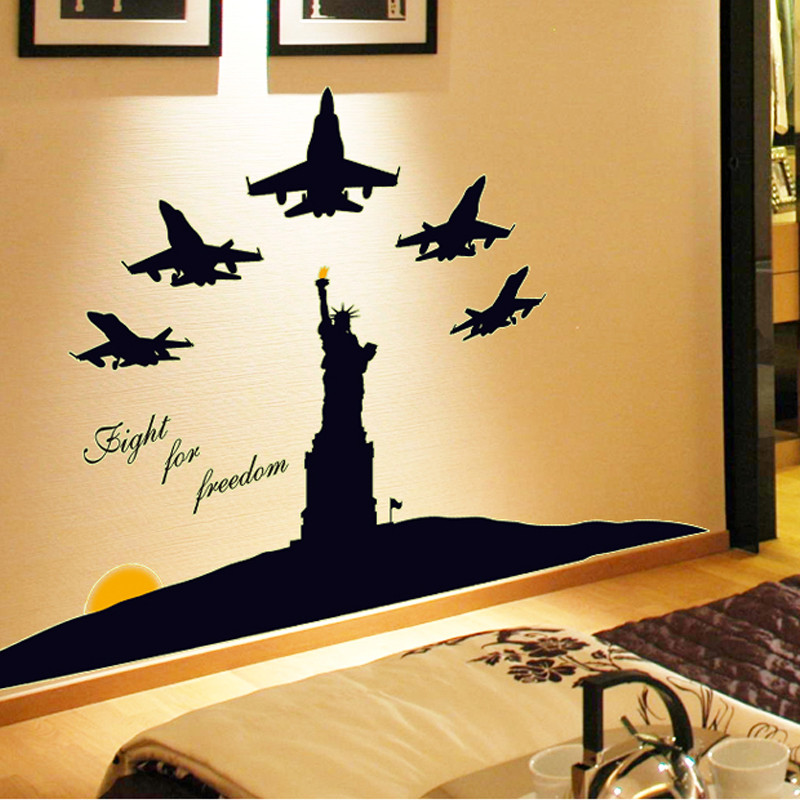 欧式浪漫墙壁贴纸 客厅背景夜光效果装饰墙贴 可移除自由女神像 宜佳蕙装饰用品\/礼品【价格 图片 品牌 报价】-苏宁易购宜佳蕙官方旗舰店