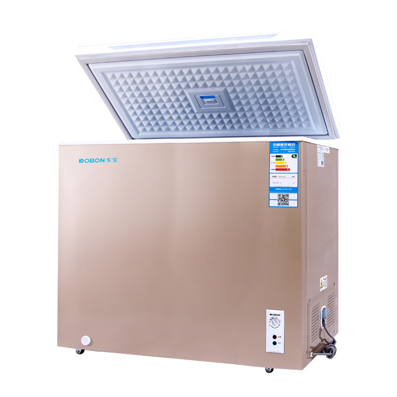 东宝(dobon)bd/bc-217v 商用冷柜彩色玻璃家用冷冻冷藏箱单温顶开门