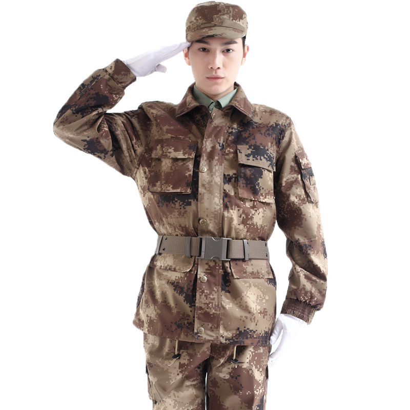 07荒漠迷彩服套装 冬季斜纹沙漠作训服 民兵训
