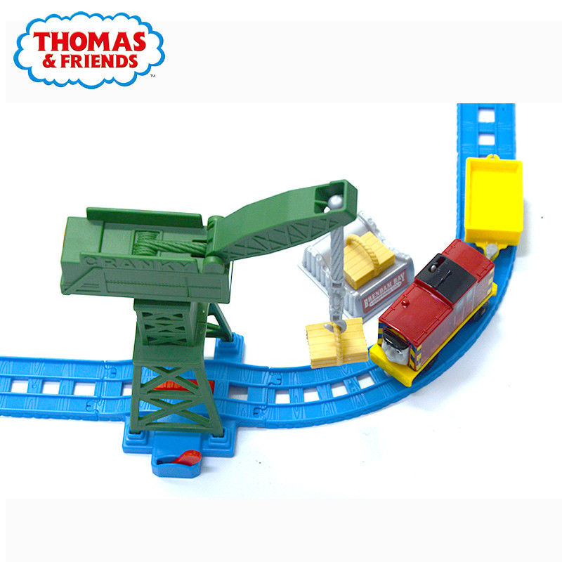 托马斯百灵顿码头多玩法轨道套装dhc80小火车头儿童男孩玩具新品