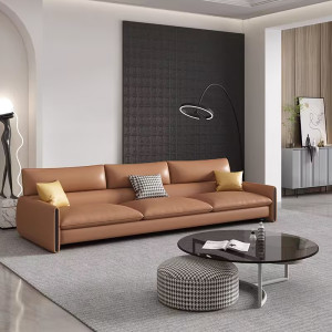 一米色彩 意式极简布艺沙发客厅小户型简约现代双人乳胶直排网红科技布沙发