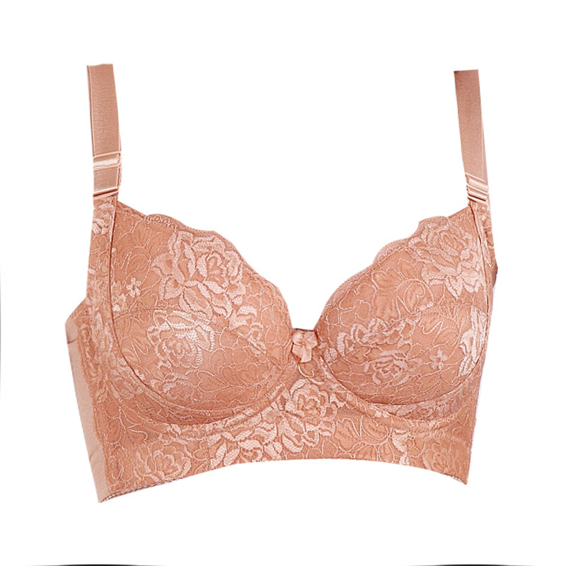 624款春夏女五排扣调整型聚拢文胸罩 薄款防下