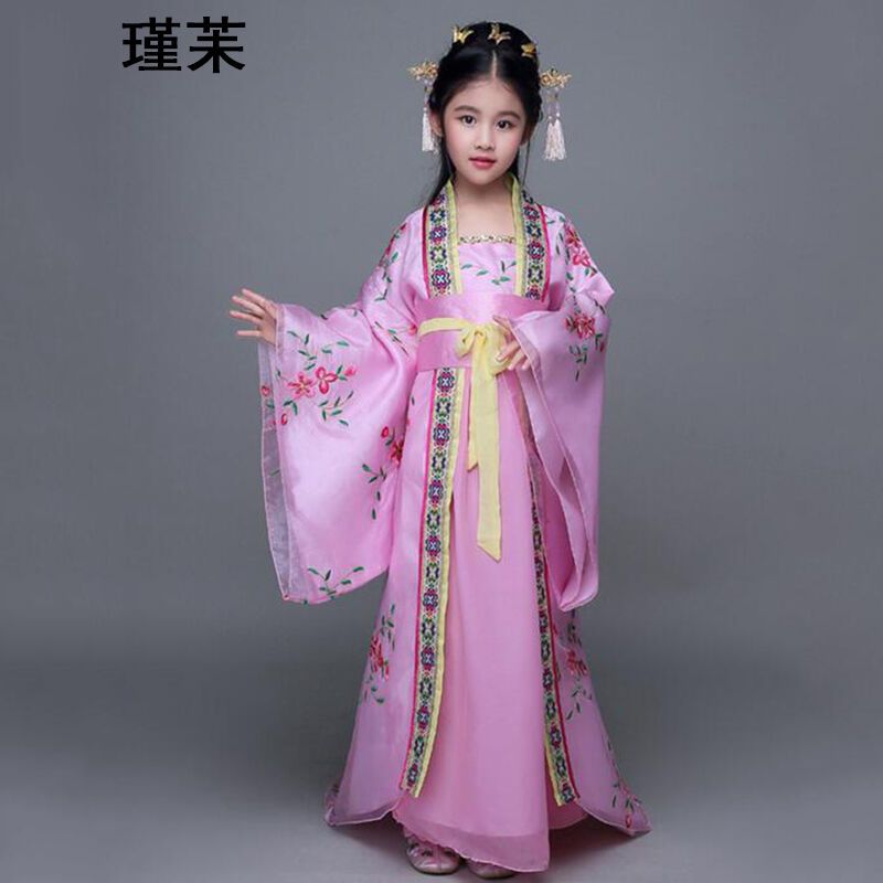 瑾苿儿童古装演出服小公主仙女舞台表演贵妃服