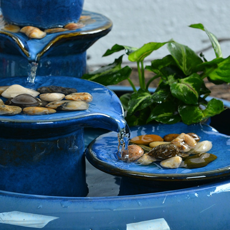 客厅风水景观貔貅招财摆件喷泉流水鱼缸镇宅加湿水景装饰品