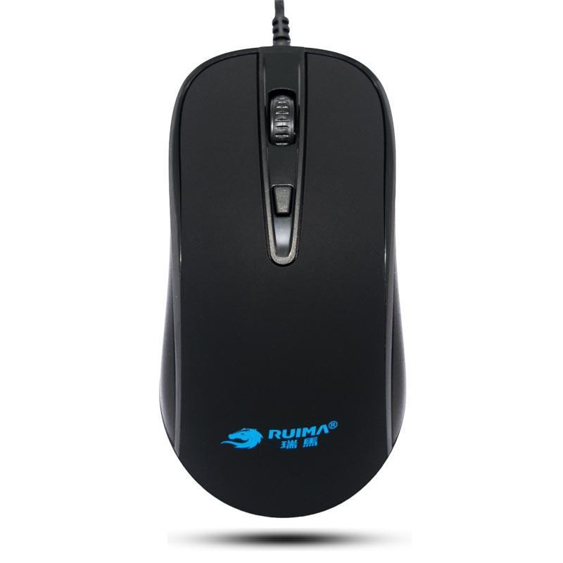 瑞马a7笔记本电脑台式鼠标 有线usb磨砂/镜面电脑办公