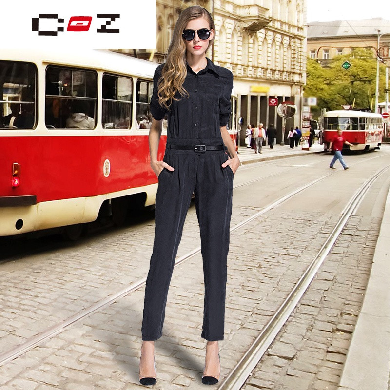 CZ潮流品牌春装新款阔腿裤套装欧美气质连衣