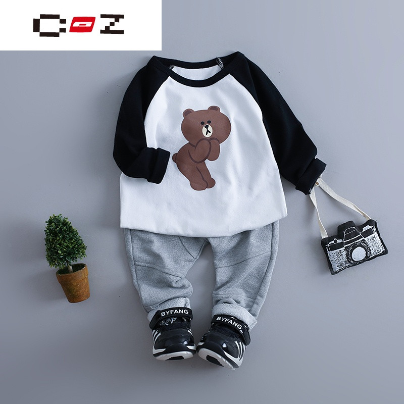 CZ潮流品牌儿童男宝宝长袖T恤新款0-1-2-3-4岁