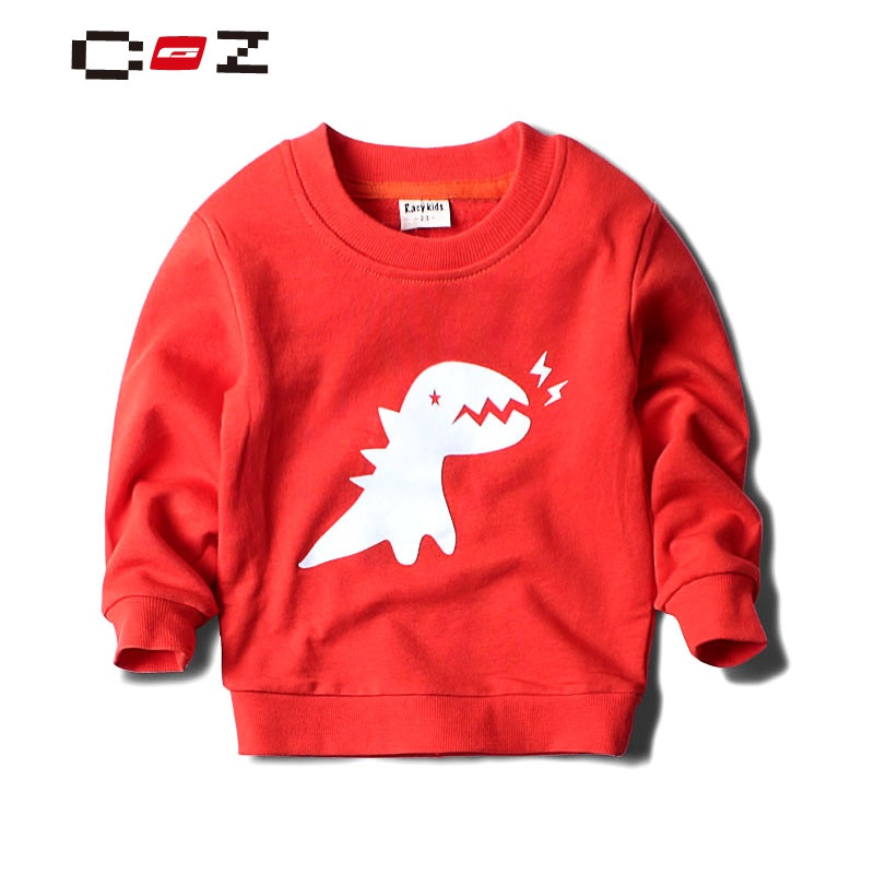 CZ潮流品牌儿童卫衣红色男童套头上衣2017春