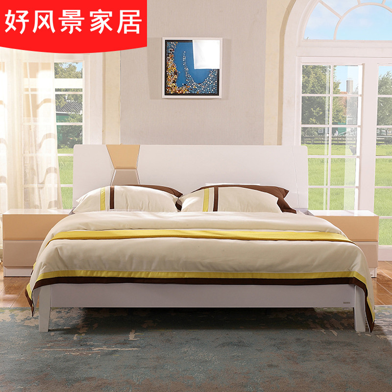 好风景家居(hivision) 双人床 现代简约卧室床 主卧成套家具1.