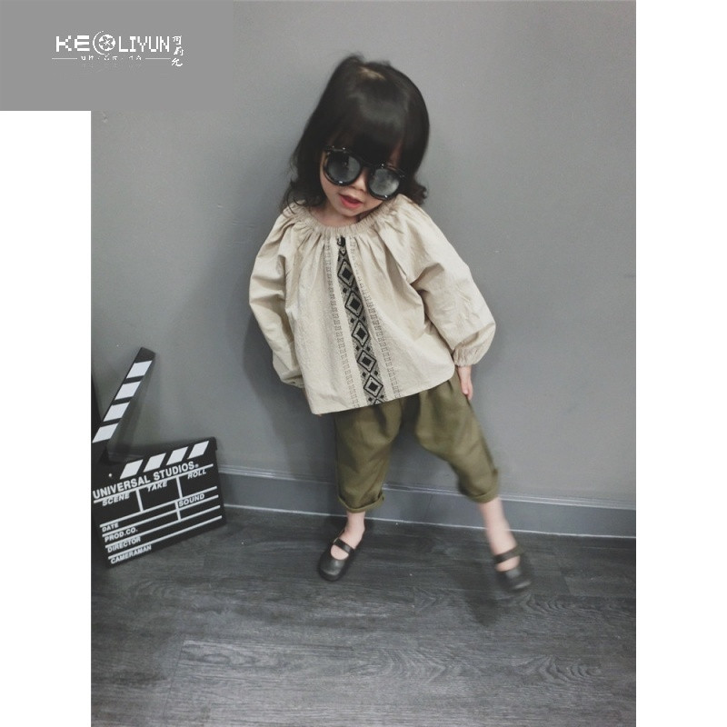 可莉允时尚品牌童装春款女宝宝女童民族风宽松