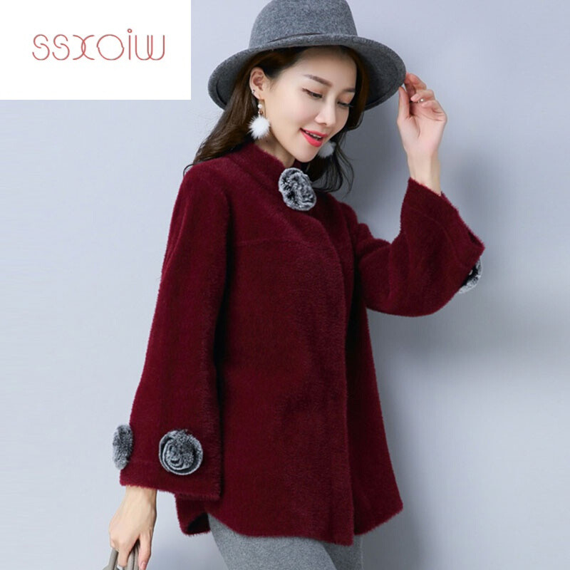 SSXOIW2017秋冬季新款女装韩版宽松加厚针