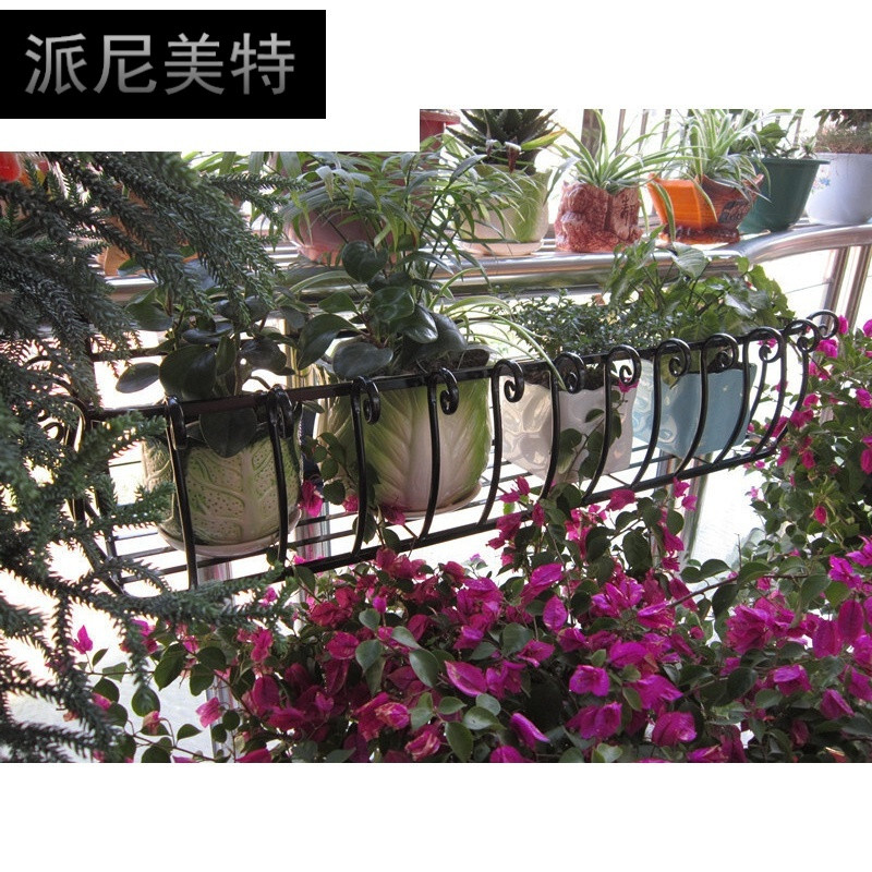 铁艺花架壁挂式墙上窗台栏杆户外阳台花架花盆架花篮