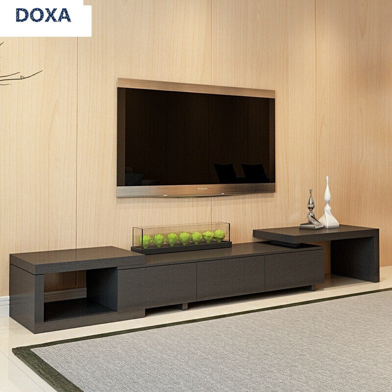 doxa住宅家具地柜简约现代时尚伸缩实木电视柜茶几组合套装170-280*45