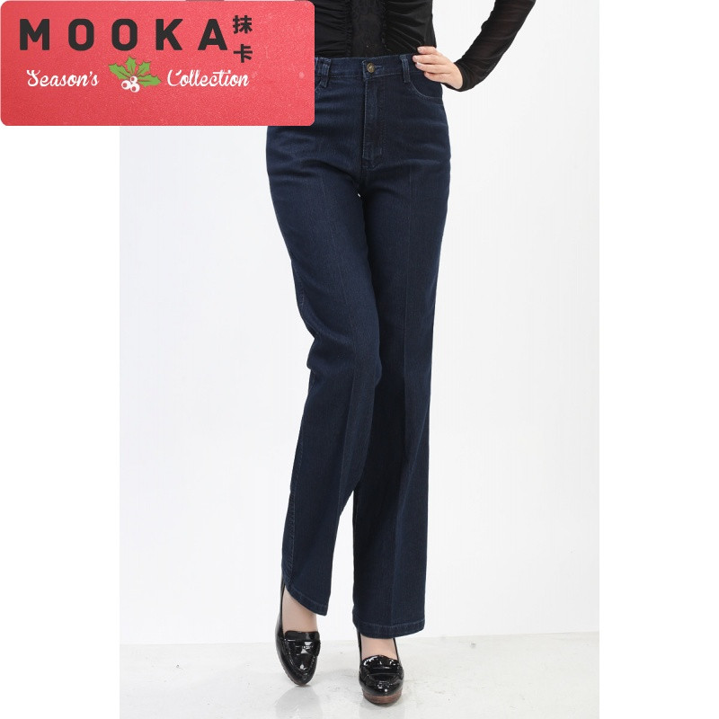 抹卡潮流中年女裤高腰弹力中老年人妇女大码直