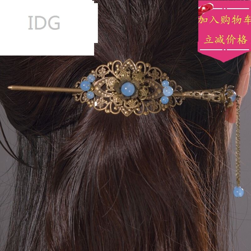 idg珞图手工古装头饰古代头饰发簪步摇流苏宫廷淑女古典复古女式簪子