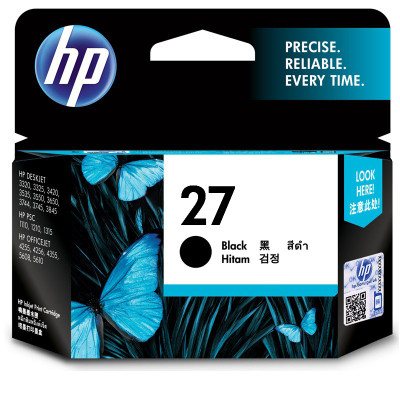 惠普(HP)C8727A 27 黑色墨盒(适用Officejet 4255 4256 4355 5608 5609)