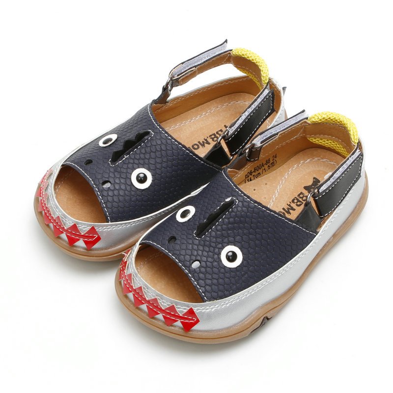 2017新款2017夏新款 卡通男童包头露趾凉鞋韩