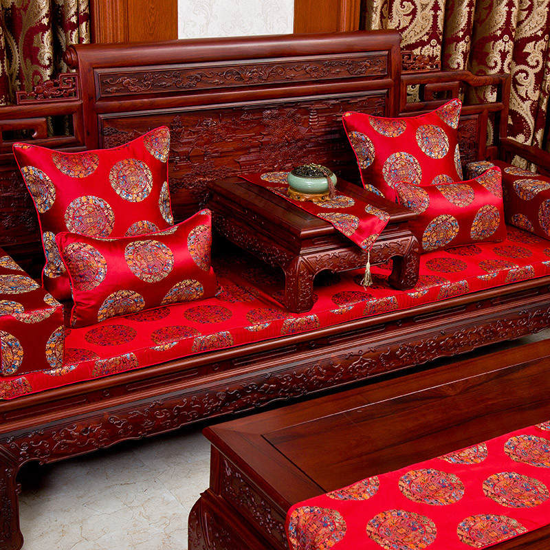 红木沙发垫坐垫中式布艺沙发坐垫实木沙发垫加厚