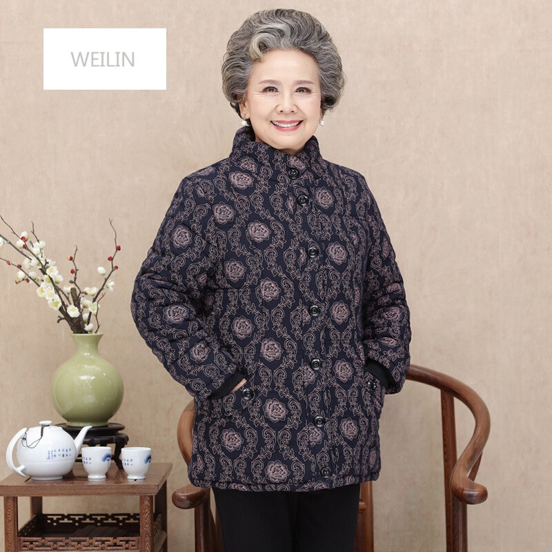 WEILIN60-70-80岁中老年人女装棉衣冬装老太