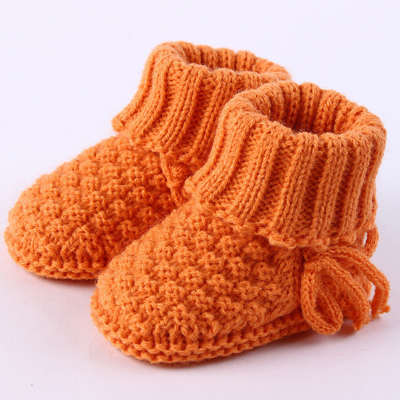 促销婴儿袜子儿童宝宝手工针织毛线袜春秋季新生儿保暖学步鞋袜造型袜