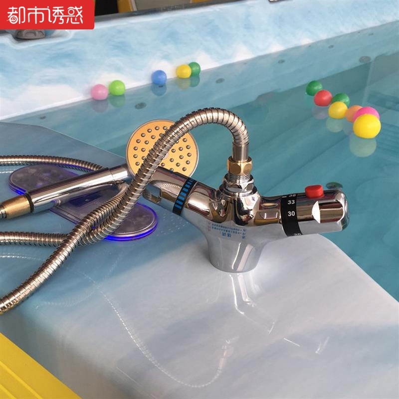 面盆洗手盆龙头洗澡水龙头冷热上水洗澡浴缸快速喷头老式升降阀体两用