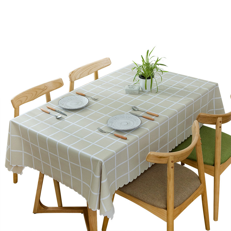 北欧pvc塑料桌布防水防烫防油免洗茶几布长方形客厅餐桌布桌垫