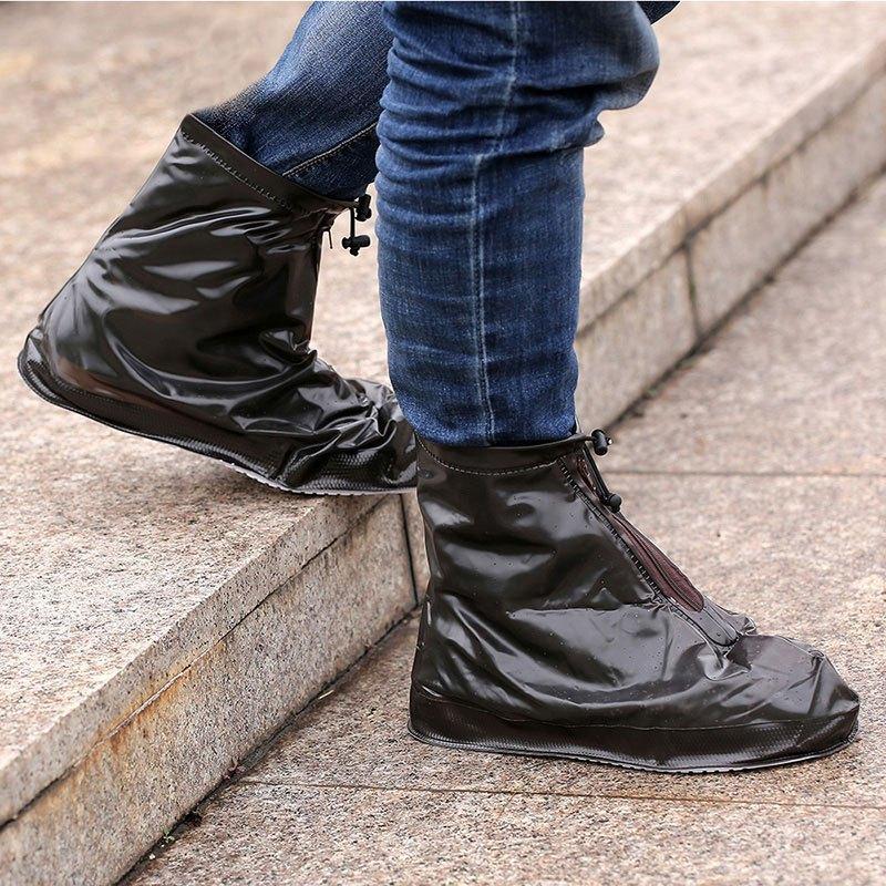 日本雨鞋套雨天防滑加厚底耐磨成人防水防雨透明学生男