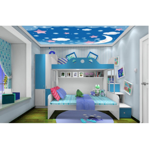 大型壁画3D墙纸客厅卧室儿童房卡通天花板吊顶壁纸立体蓝色星空壹德壹