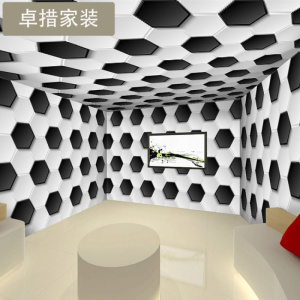 小清新方砖色块KTV墙纸壁画现代3d立体客厅电视背景墙个性壁纸壹德壹